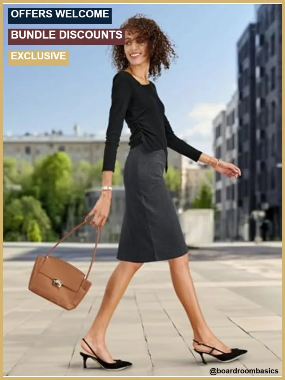 Stretch Ponte Pencil Skirt Knee Length High Waist Midi Bodycon Office Work